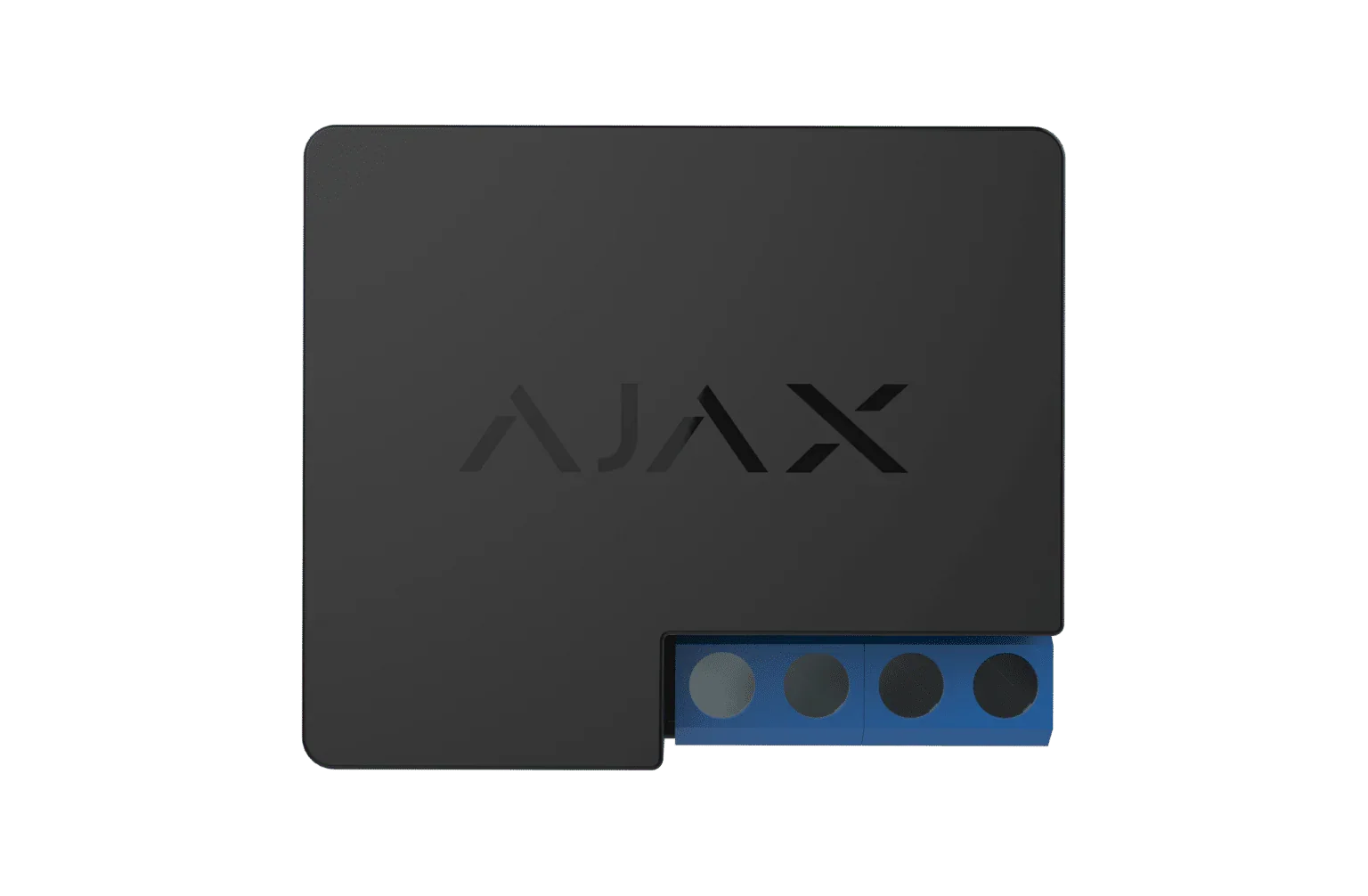 Sort Ajax relemodul for alarmsystem, monteringsklar sikkerhetsprodukt