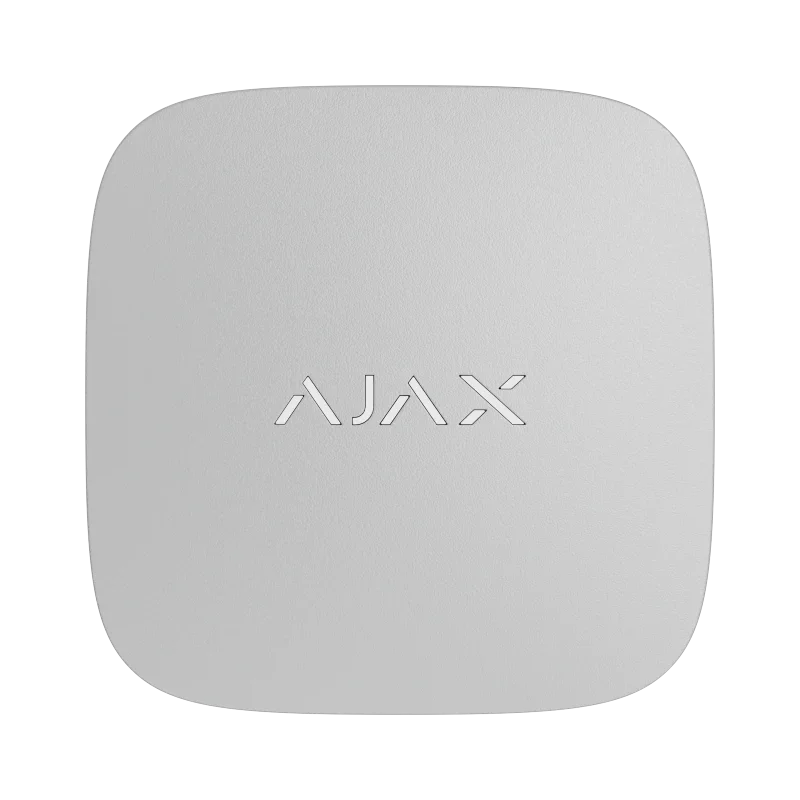 Hvit Ajax trådløs alarmsentral for hjem- og bedriftsikkerhet, minimalistisk design