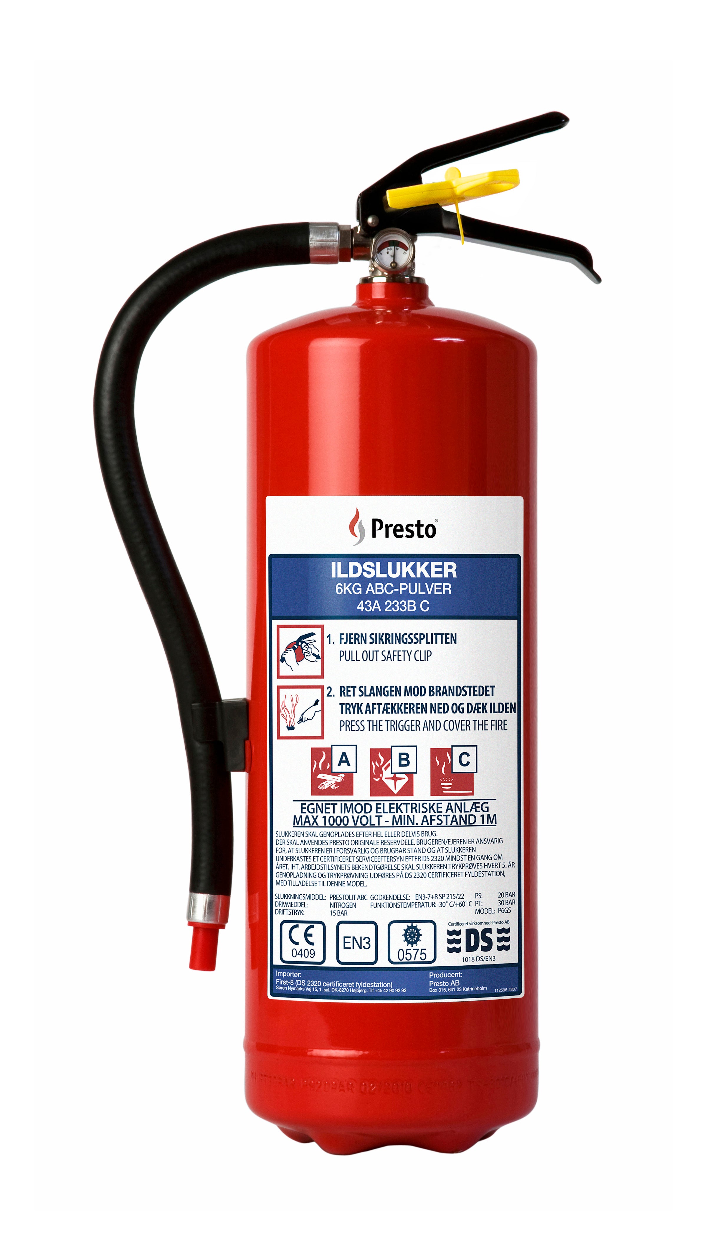Brannslukningsapparat pulver 43A - Trygg365