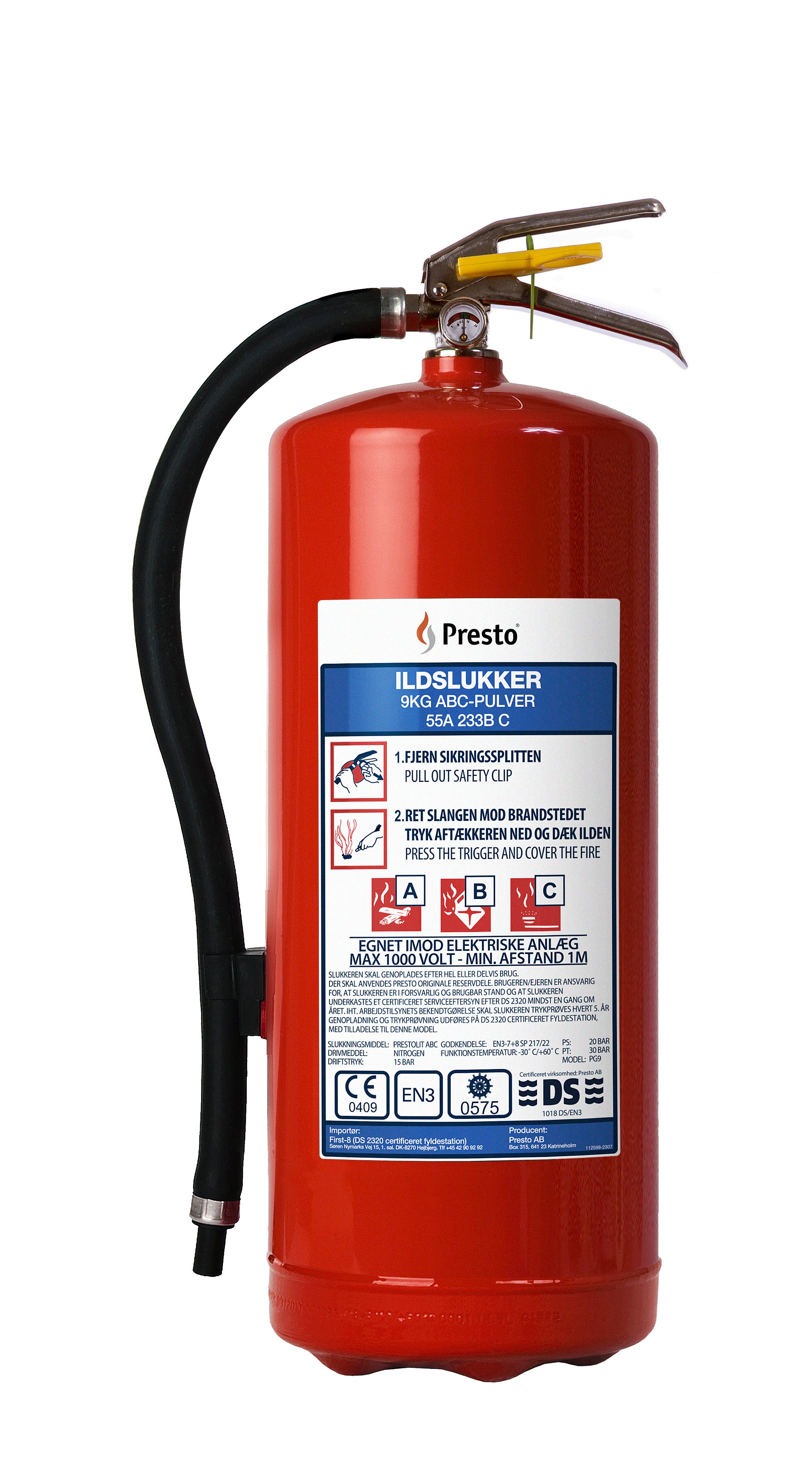 Brannslukningsapparat pulver 55A - Trygg365