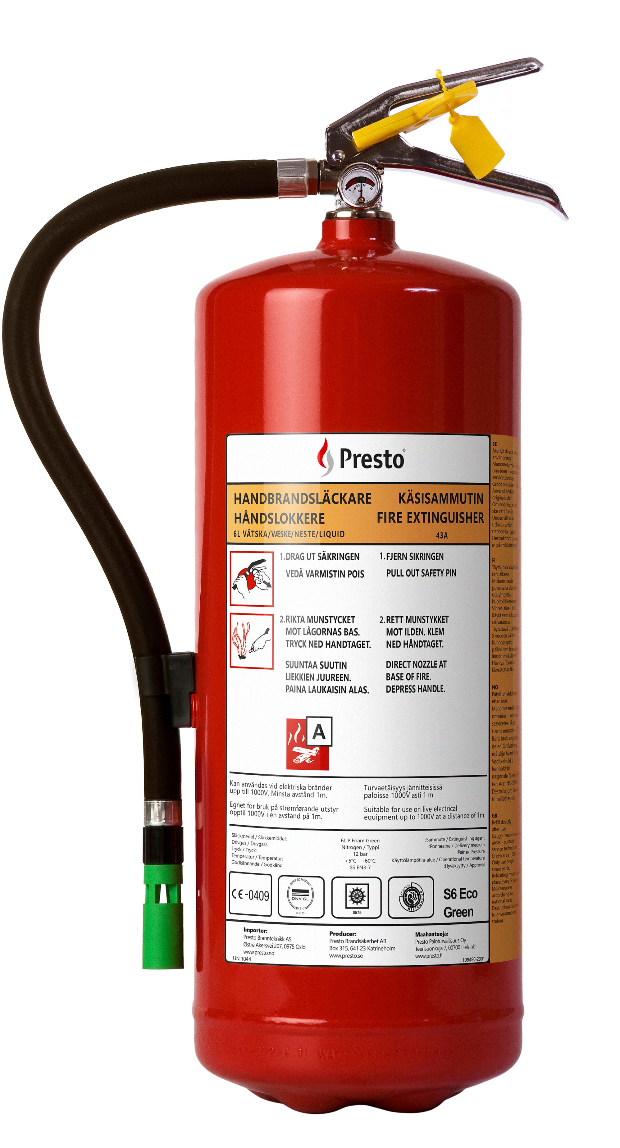 Væskeslukker med tilsetning - Trygg365