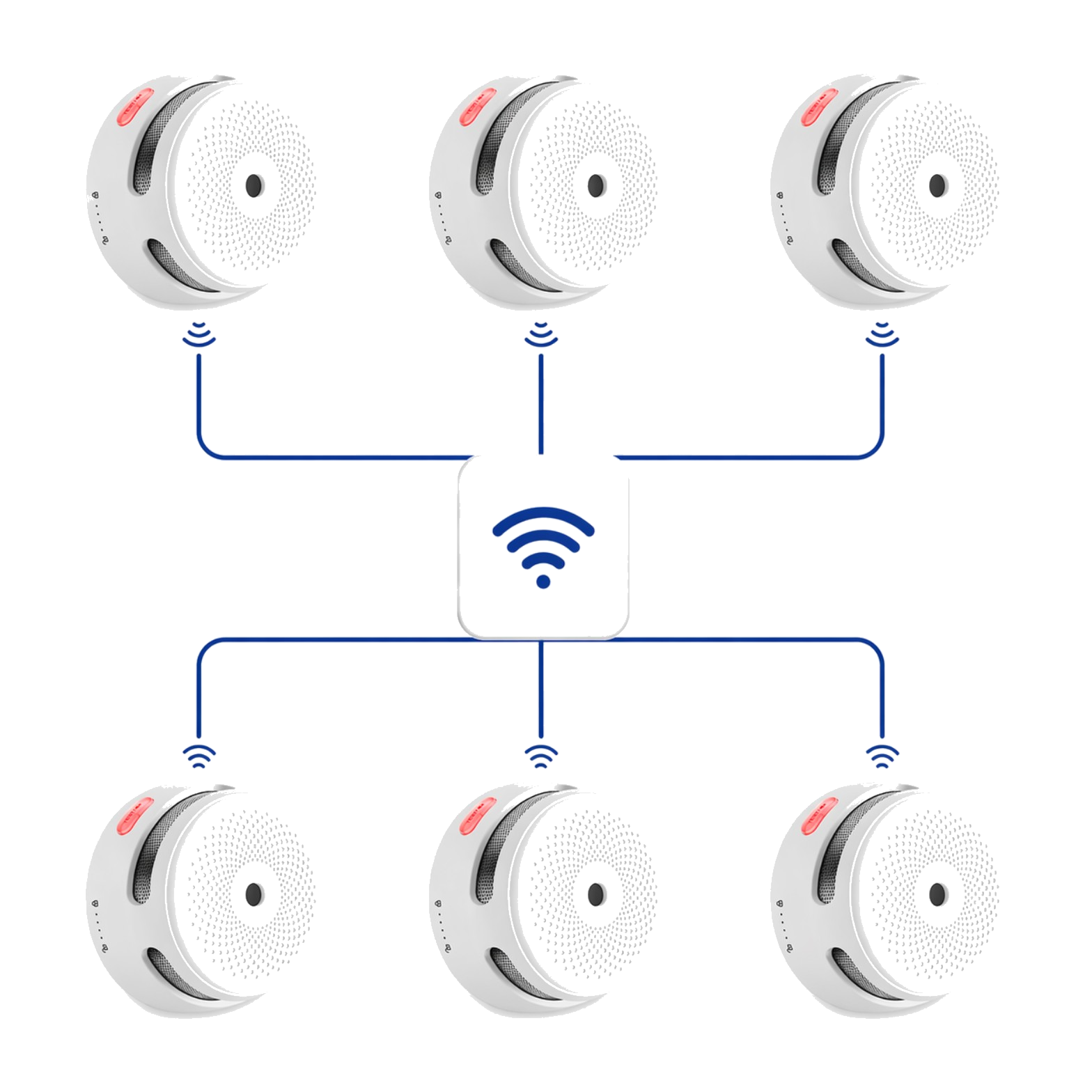 X-Sense trådløs røykvarslerpakke – 6 seriekoblede optiske varslere