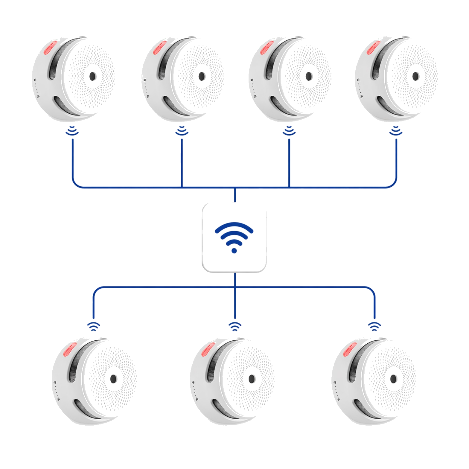 X-Sense trådløs røykvarslerpakke – 7 seriekoblede optiske varslere