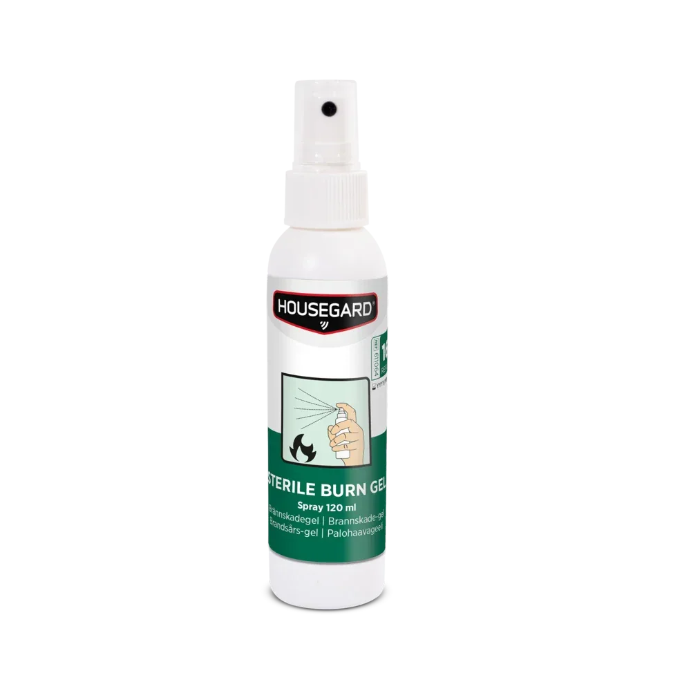 Housegard steril brannskadegel spray 120 ml for førstehjelp mot brannskader
