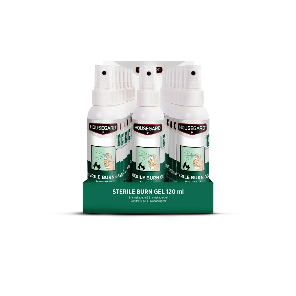 Housegard steril branngele 120ml sprayflasker, førstehjelp mot brannskader