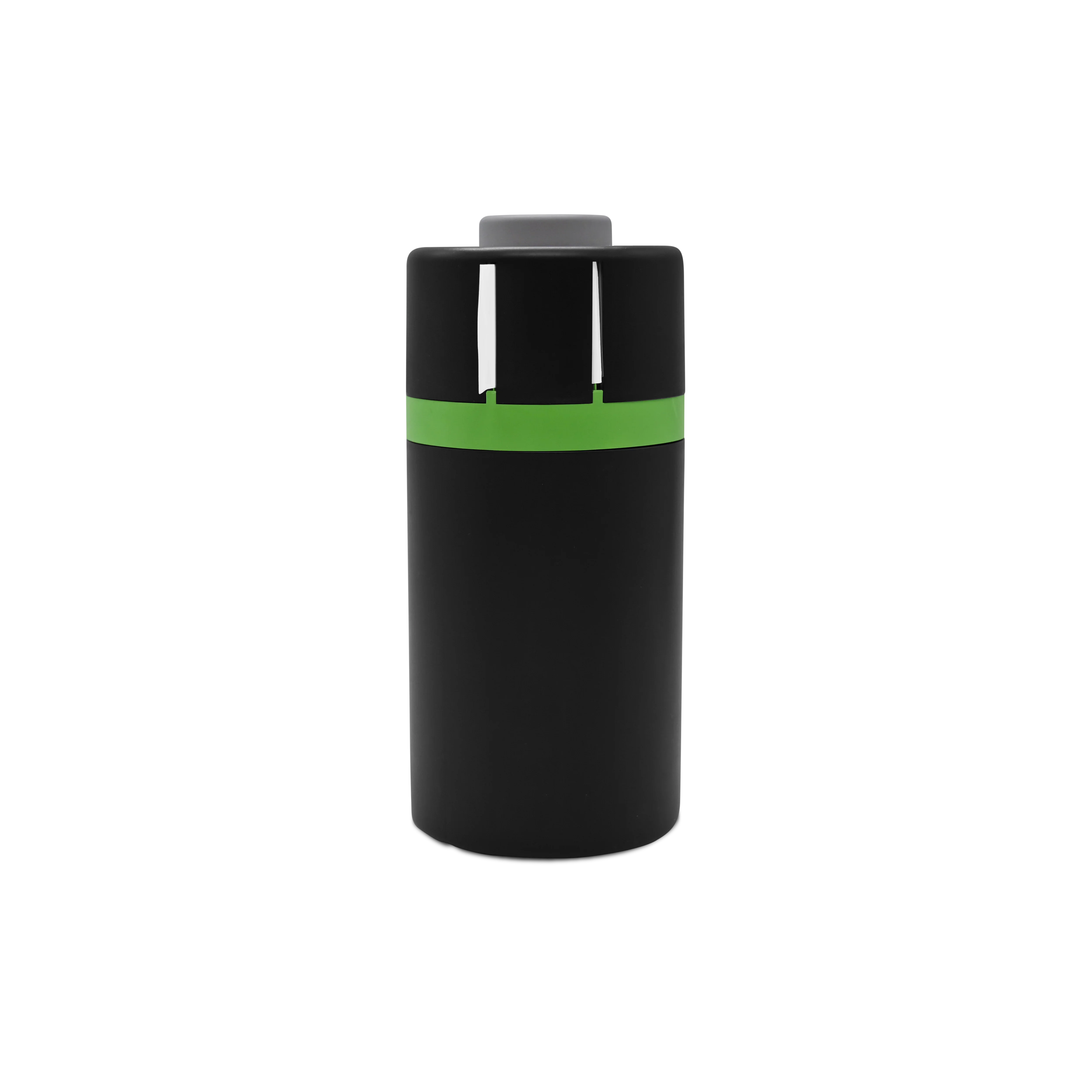 Svart brannslukker med grønn stripe, sikkerhetsutstyr for hjem og bedrift