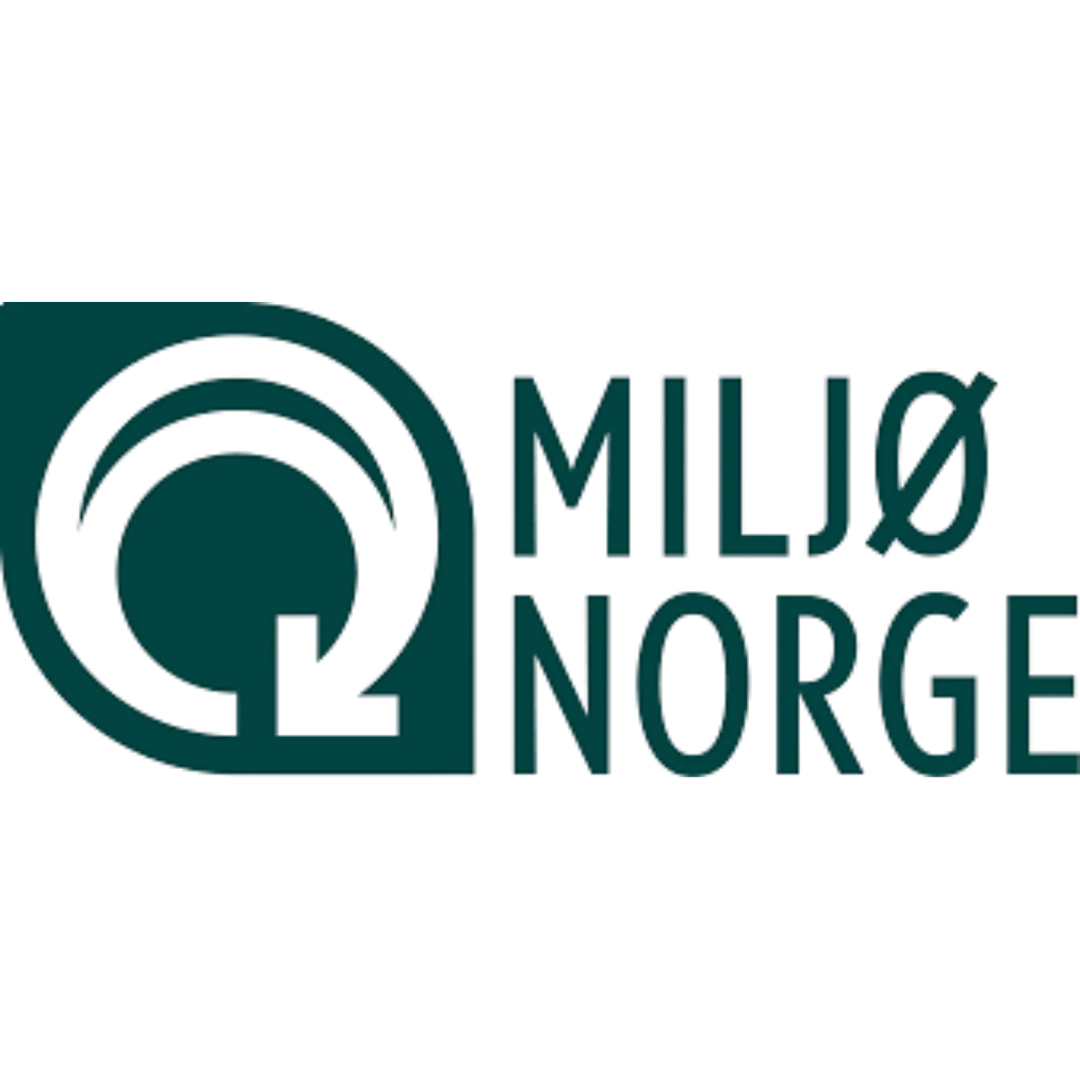 Miljø Norge logo med grønt symbol og tekst, miljøsertifisering, bærekraft
