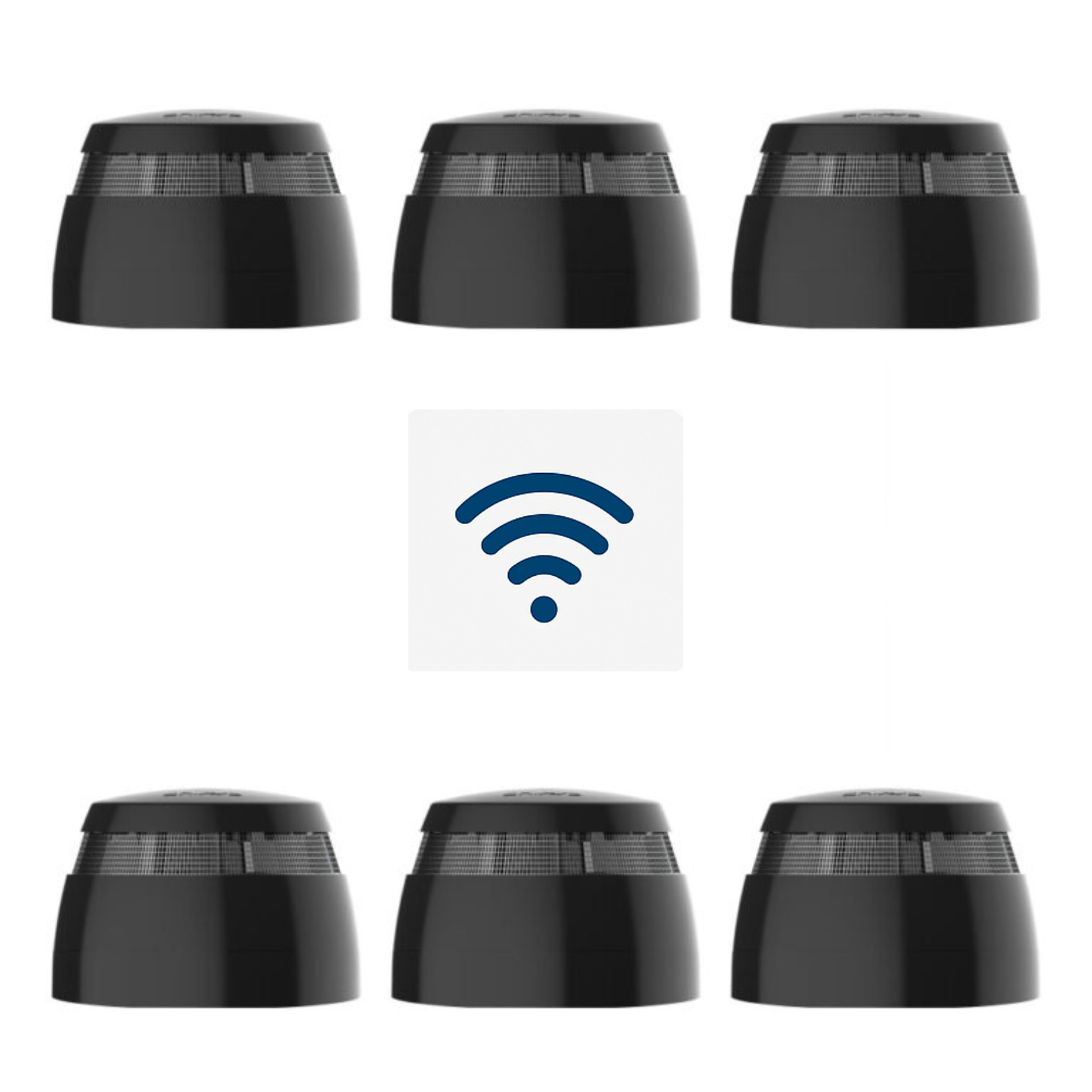 Cavius Trådløs Røykvarslerpakke – 6 stk. seriekoblede optiske røykvarslere - Trygg365