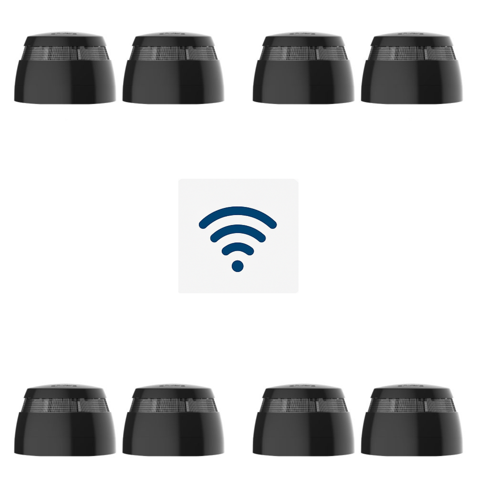 Cavius Trådløs Røykvarslerpakke – 8 stk. seriekoblede optiske røykvarslere - Trygg365