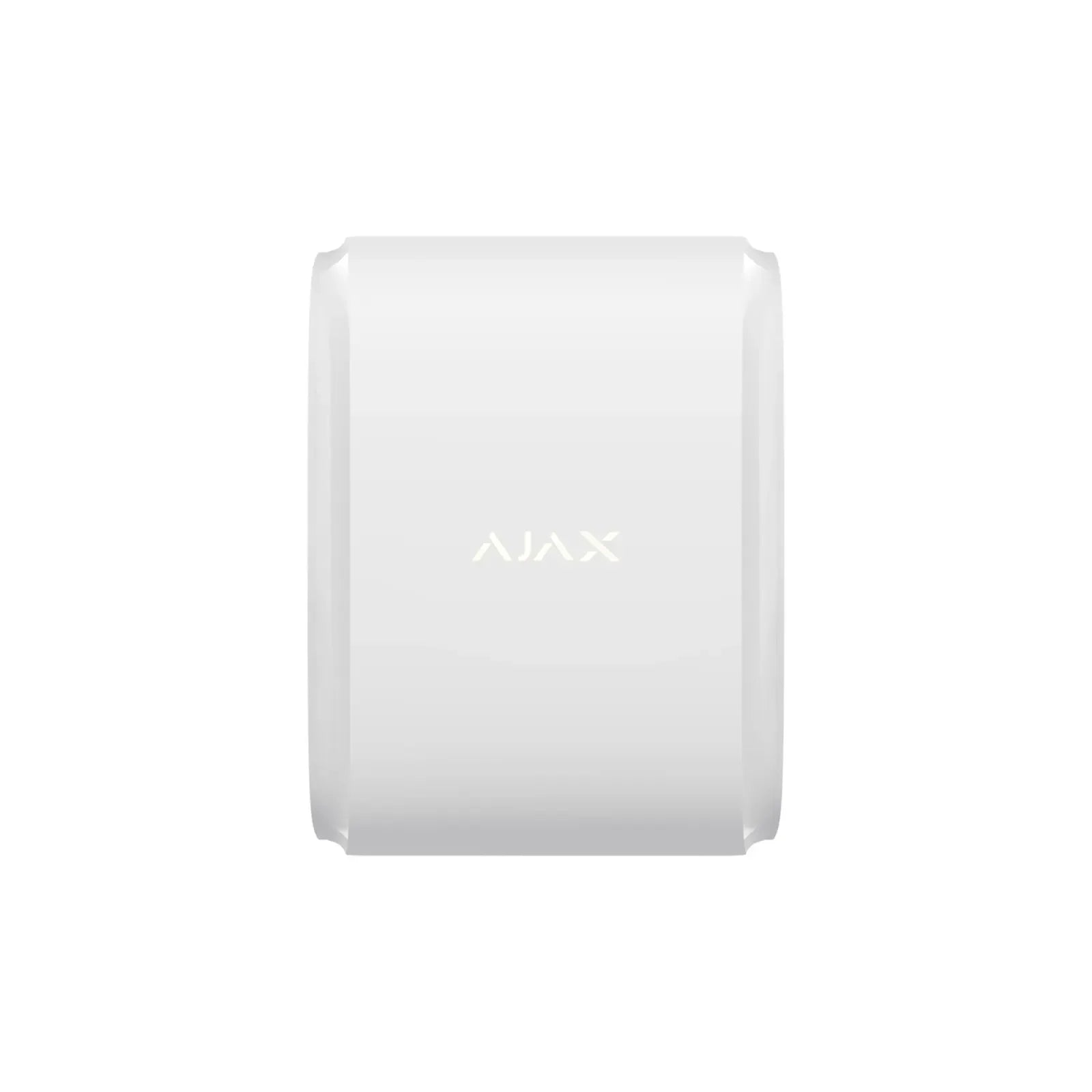 Hvit Ajax utendørs bevegelsessensor for sikkerhetssystem, minimalistisk design