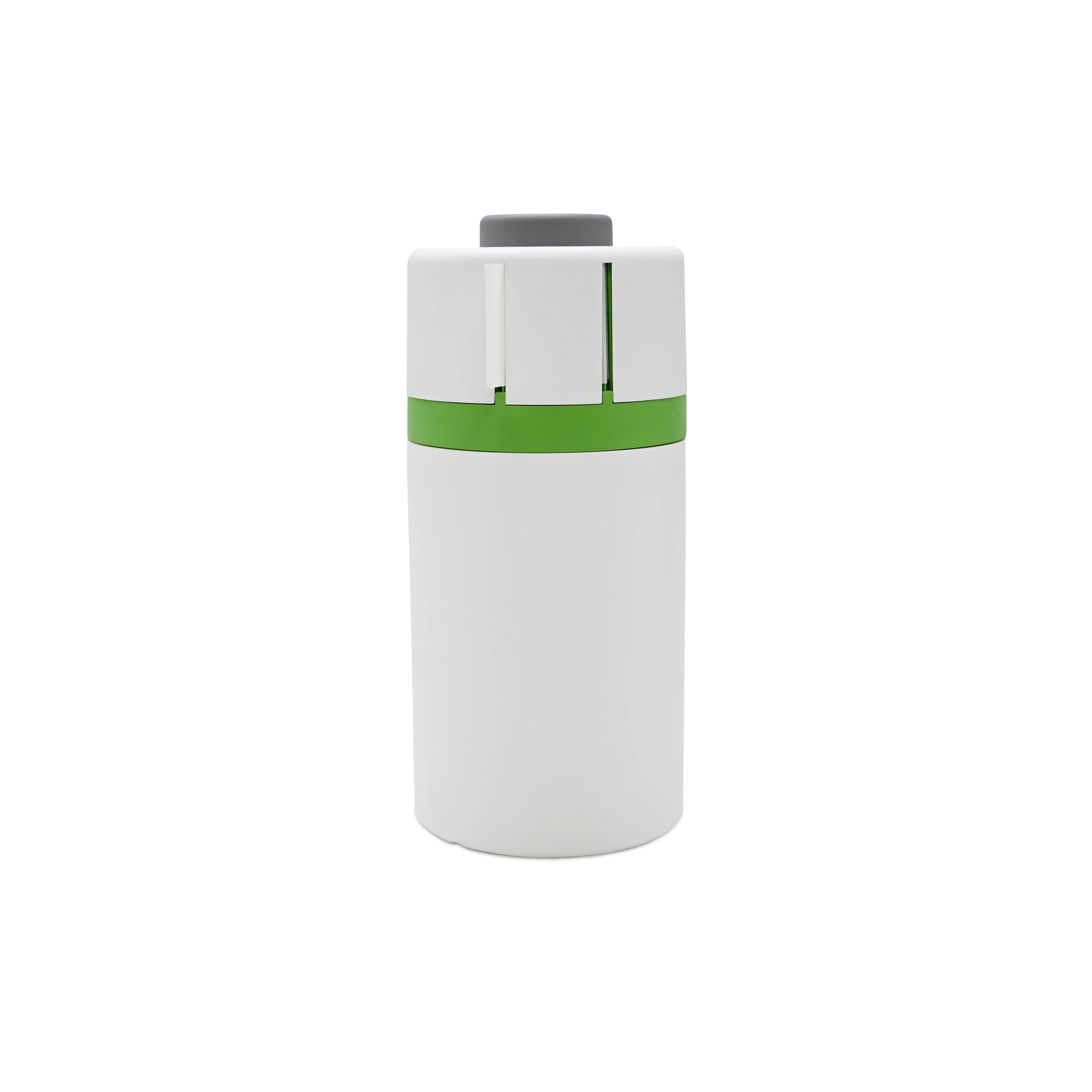 Hvit røykvarsler med grønn ring, sikkerhetsutstyr for brannvern