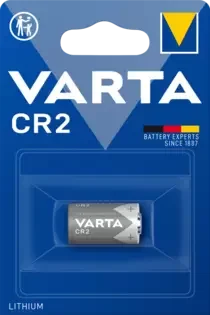 Varta CR2 litiumbatteri i blå blisterpakning, batteri for sikkerhetsutstyr