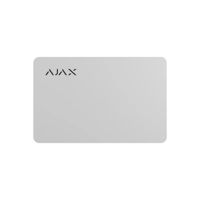 Hvit Ajax sikkerhetsenhet for alarmsystem, rektangulær design, minimalistisk stil