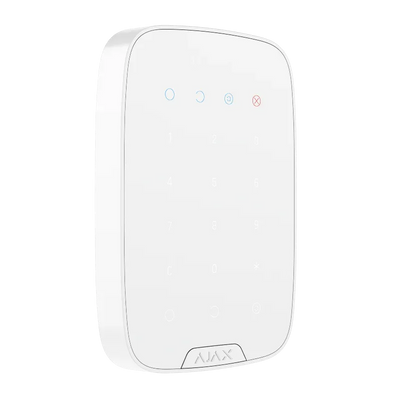 Hvit trådløst kodepanel for alarmsystem, sikkerhetsutstyr med touch-tastatur