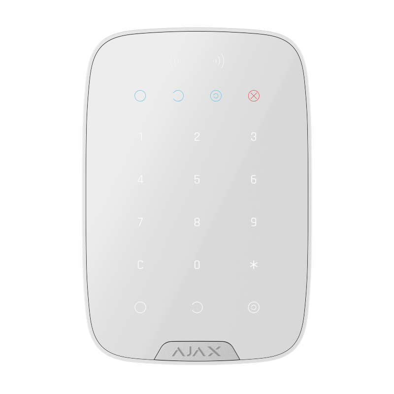 Ajax KeyPad Plus Jeweller – Trådløst betjeningspanel med berøringsknapper