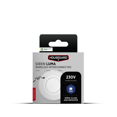 Tilleggssirene for Luma-serien med repeater og nødbatteri