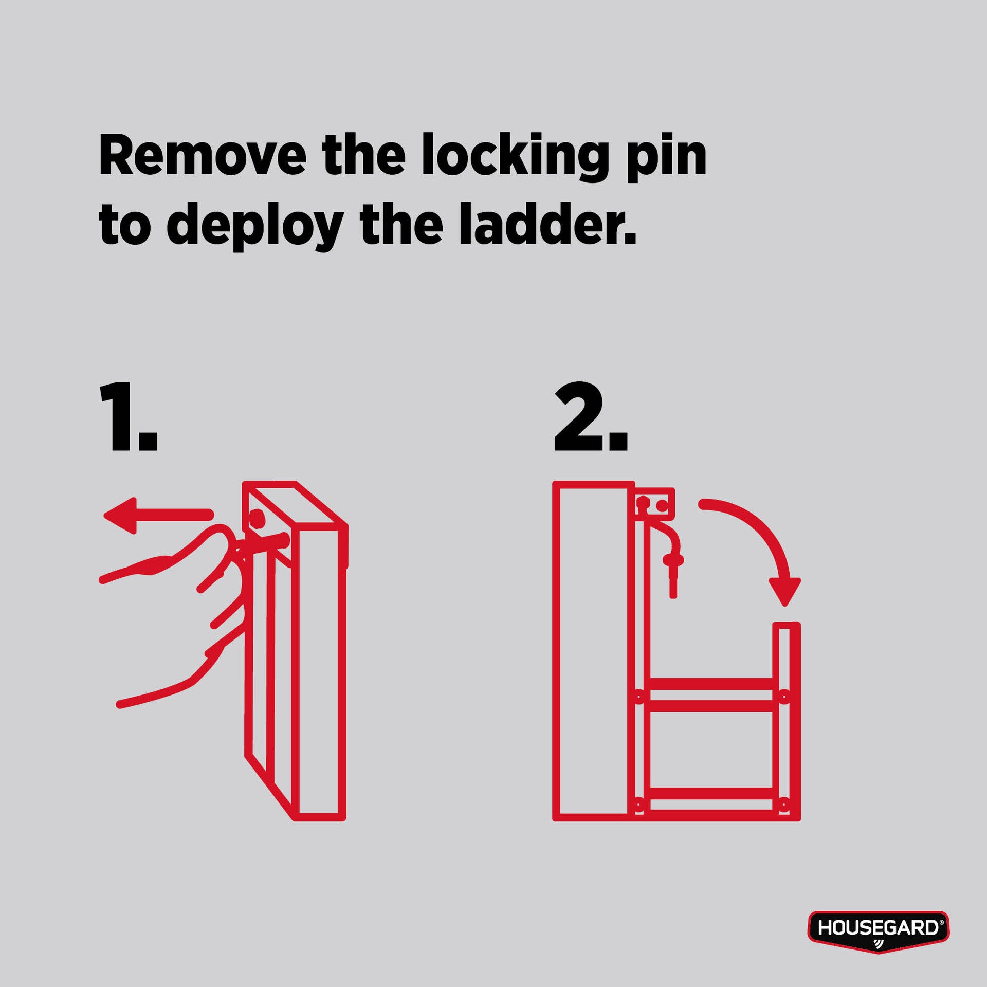 Housegard utfellbar rømningsstige (brannstige)