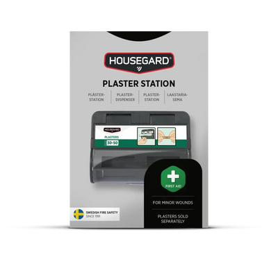 Housegard plasterstasjon for plasterdispenser, førstehjelp for små sår, veggmontering
