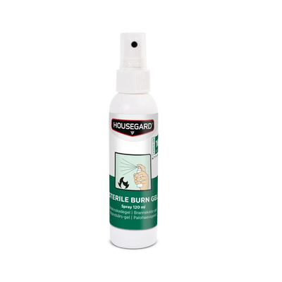 Housegard steril brannskadegel spray 120 ml for førstehjelp mot brannskader