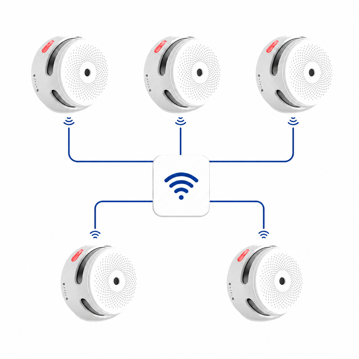 X-Sense trådløs røykvarslerpakke – 5 seriekoblede optiske varslere
