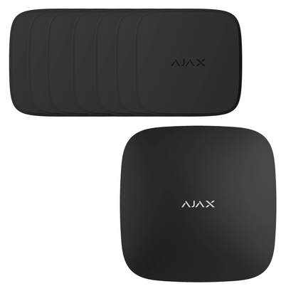 Ajax røykvarsler pakke med Hub – 6 seriekoblede brannvarslere