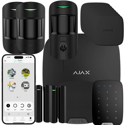 Ajax Startpakke Stor – Komplett brann- og innbruddsalarm for større boliger