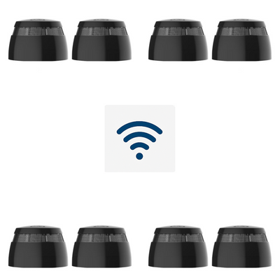 Cavius Trådløs Røykvarslerpakke – 8 stk. seriekoblede optiske røykvarslere - Trygg365