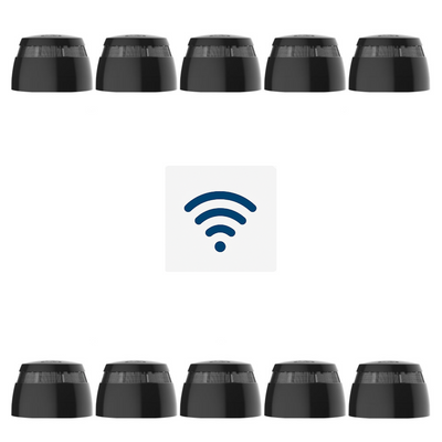 Cavius Trådløs Røykvarslerpakke – 10 stk. seriekoblede optiske røykvarslere - Trygg365