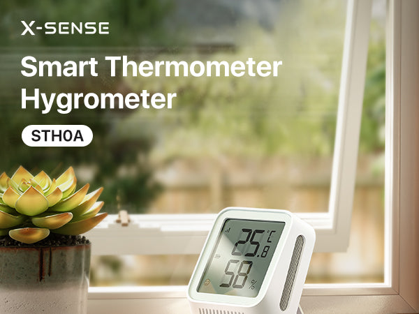 X-Sense Smart temperatursensor og fuktighetsmåler med LCD-display