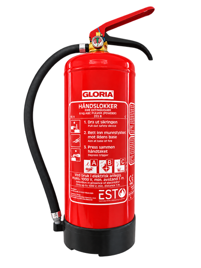 GLORIA 6 kg pulverslukker 55A 233B C – lyst, frilagt produktbilde