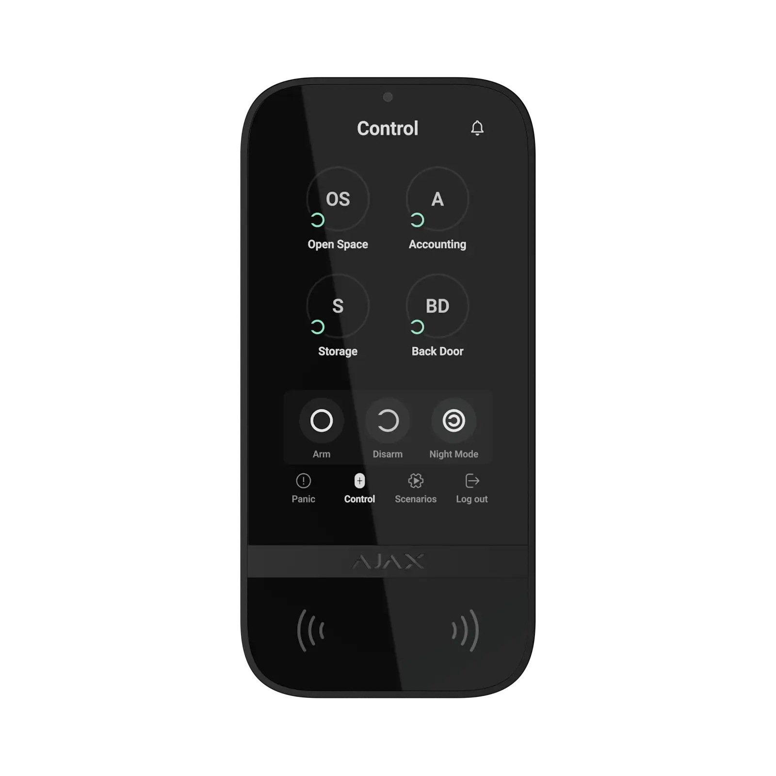 Ajax KeyPad TouchScreen Jeweller – Trådløs keypad med berøringsskjerm