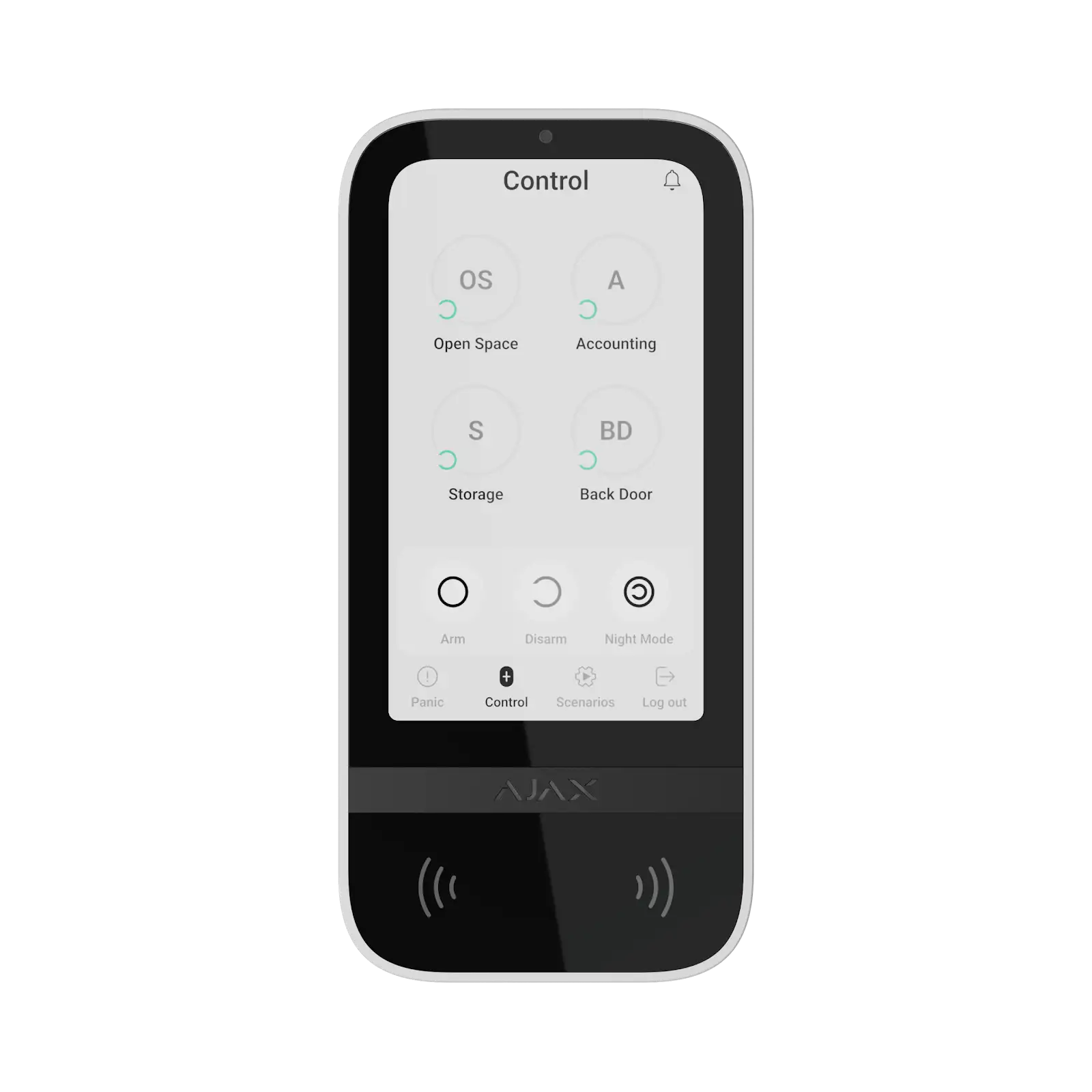 Ajax KeyPad TouchScreen Jeweller – Trådløs keypad med berøringsskjerm